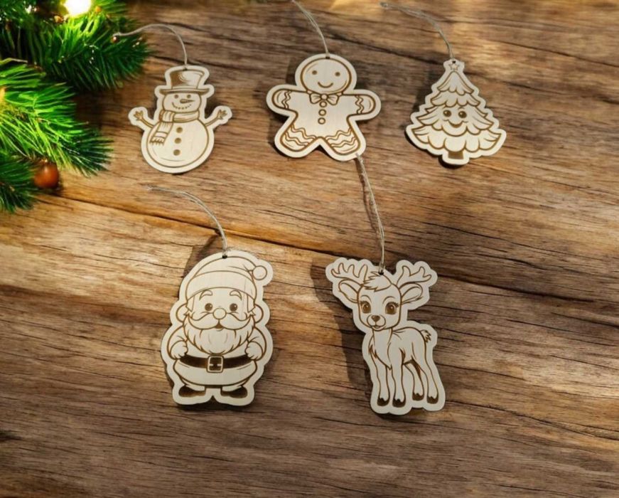 Bombka choinkowa 5 wzorów. -Boże Narodzenie- K0152 -Producent-