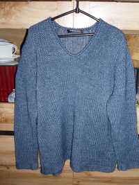 BETTY BARCLAY prosty sweter akryl z wełną r. XL