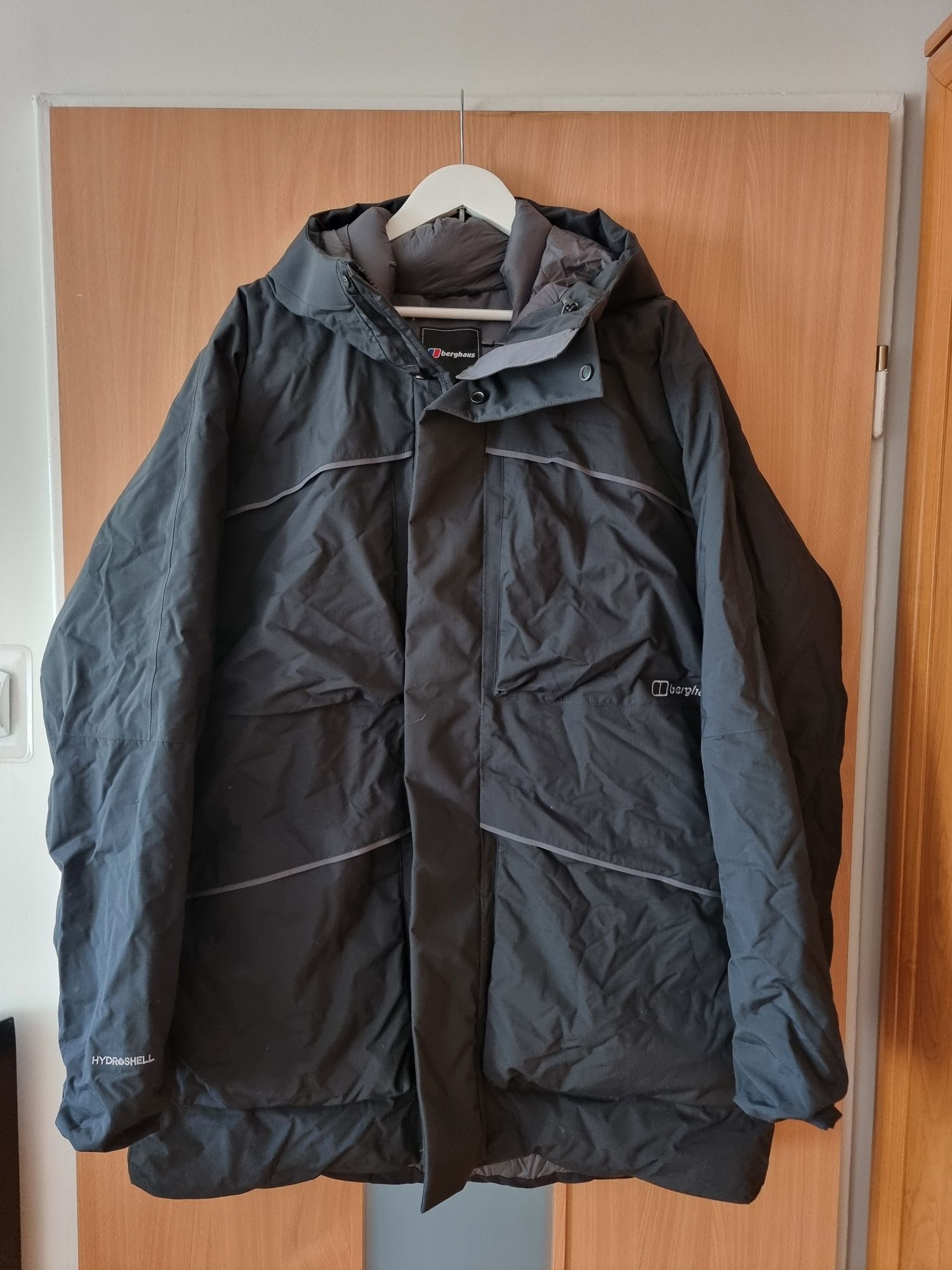 Czarna męska kurtka pierze Berghaus XXL pikowana zimowa premium