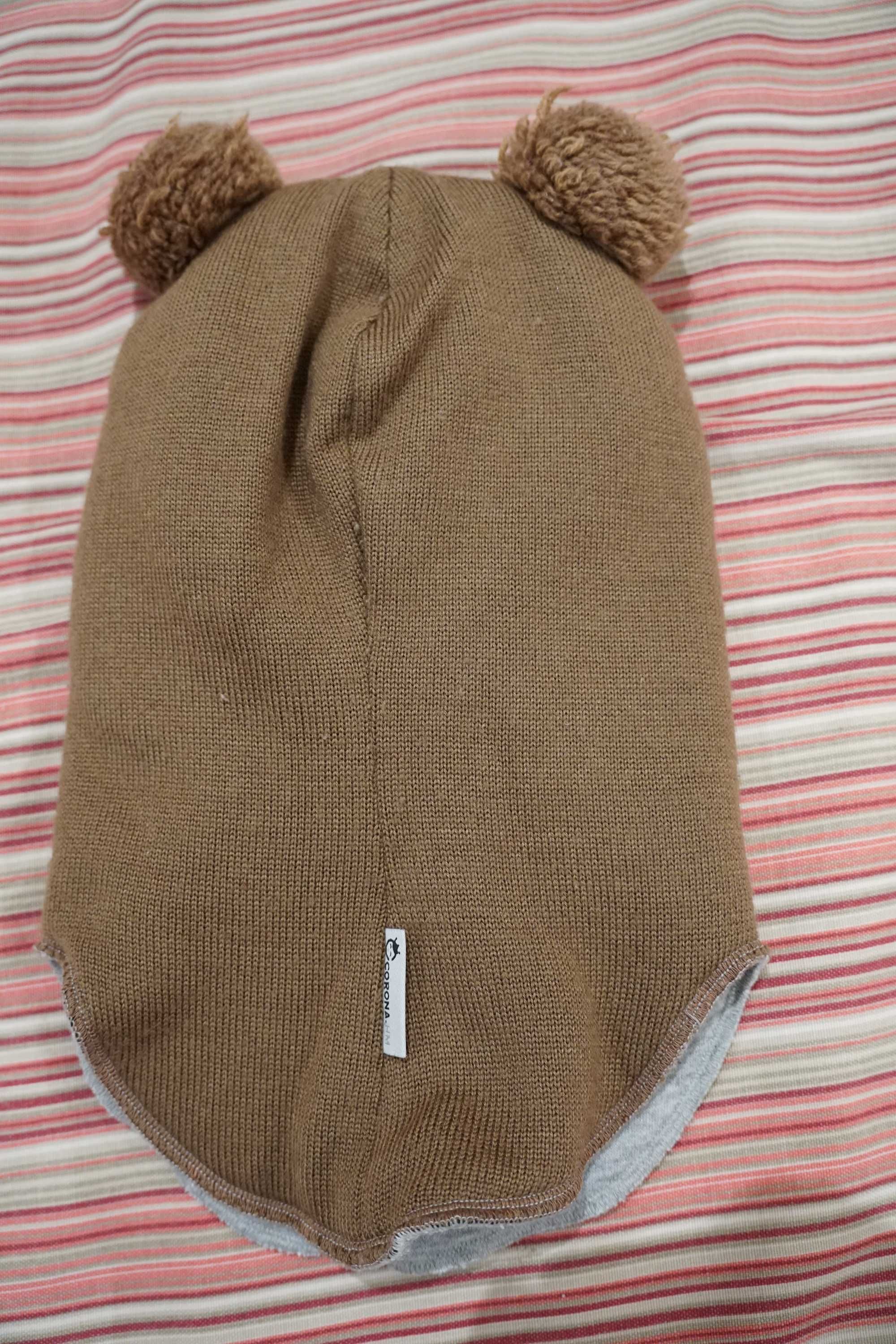 Зимова шапочка - "пандочка" для малюків, 45-47 розмір