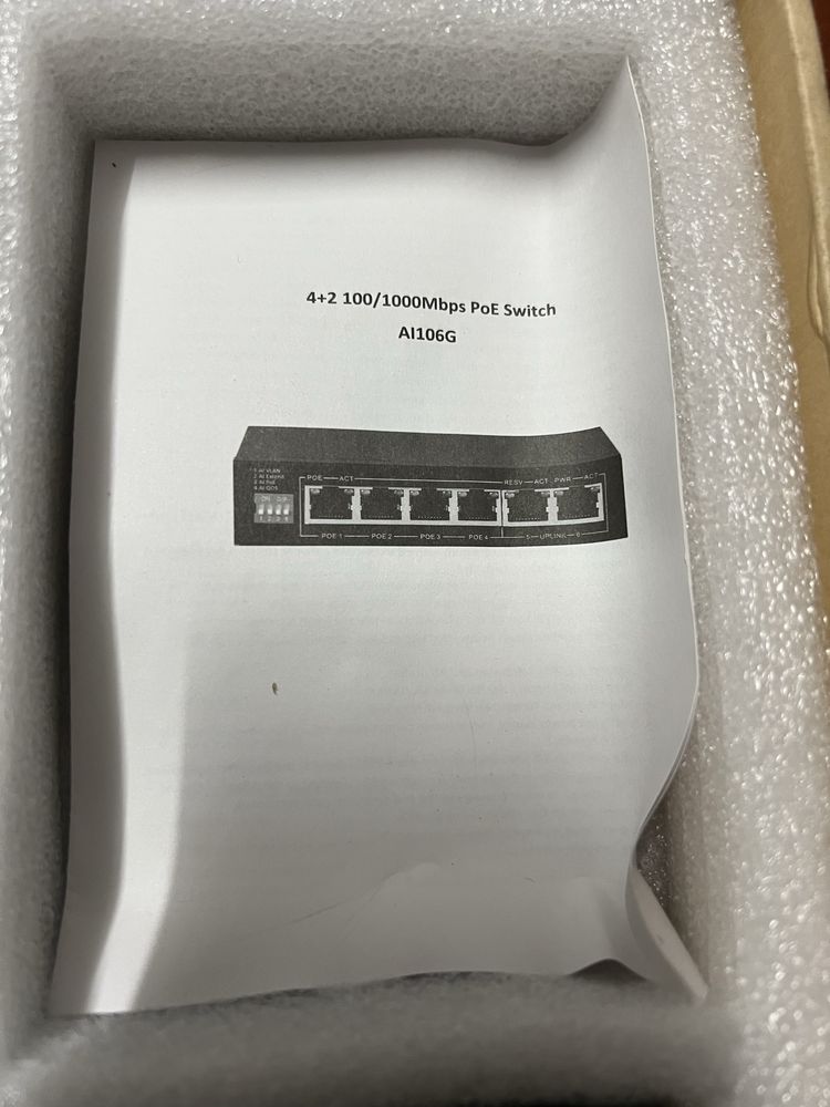Switch 6 portas PoE