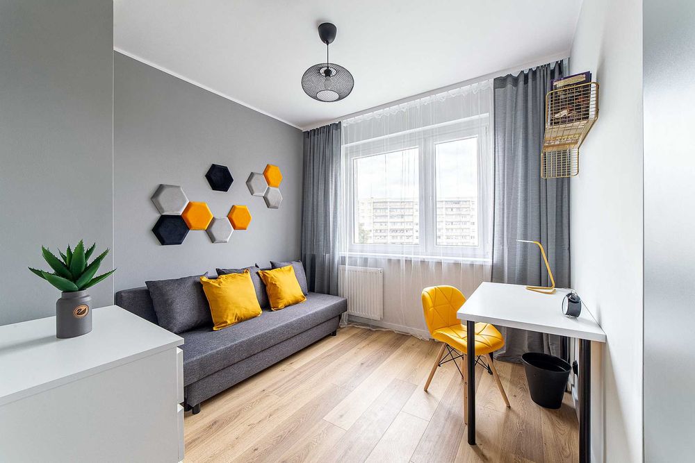 Przytulny pokój nowoczesny styl ul. Karpacka 10, blisko do UE, WSP, US