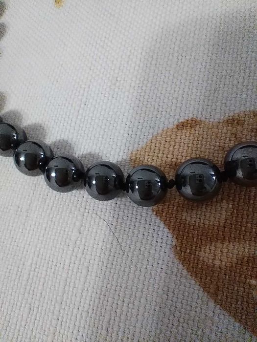 Hematyt naszyjnik czarne korale