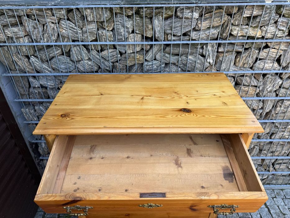 Sekretarzyk sosnowy Sekretera szyfoniera biurko z blatem stary