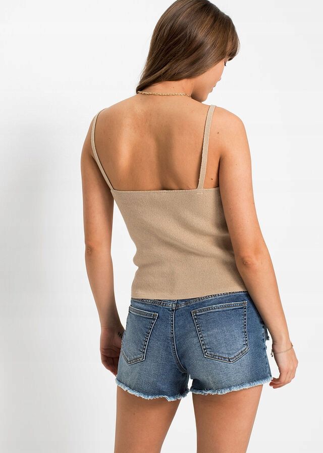 Top dzianinowy beżowy r.32/34