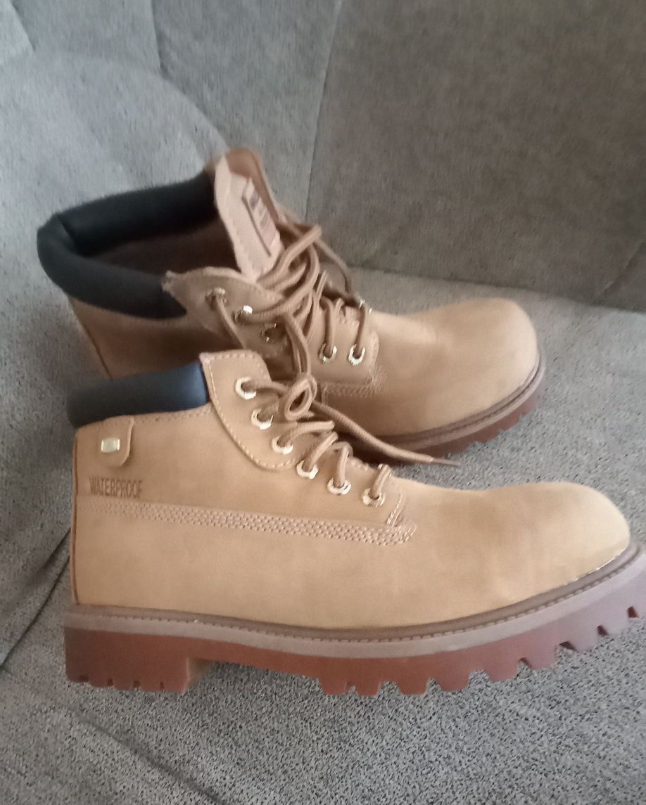Trapery buty męskie skóra camel Skechers Eu 46 uk 11