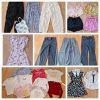 Paka ubranek dla dziewczynki 146 23szt spodnie spodenki koszulki