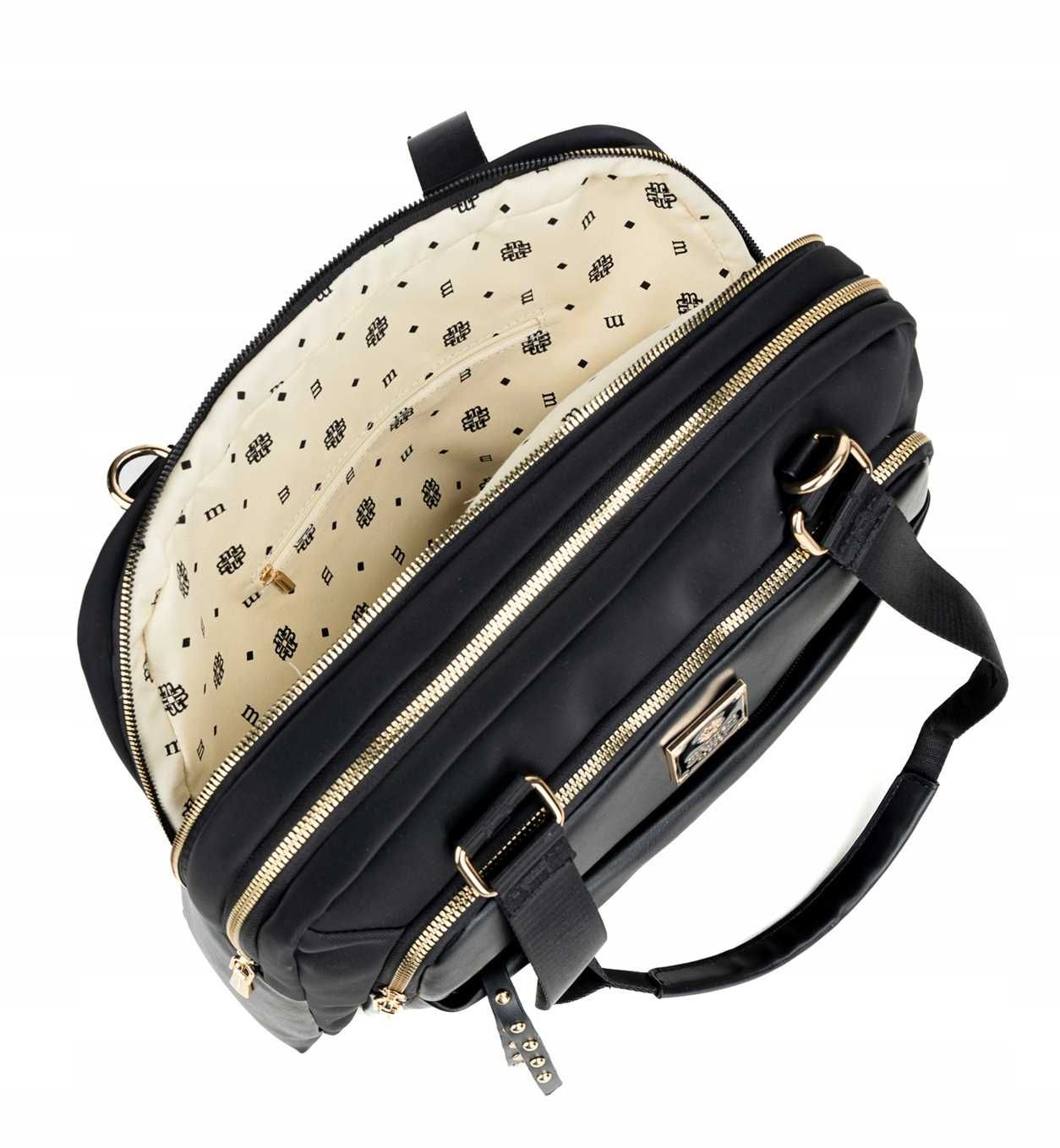 MONNARI Torebka Damska Shoper Kuferek Czarna Elegancka Pojemna BAG4161