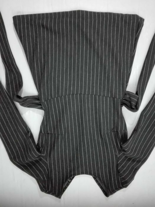 sukienka/kombinezon Bershka, szary w prążki, 36, S, grafitowy