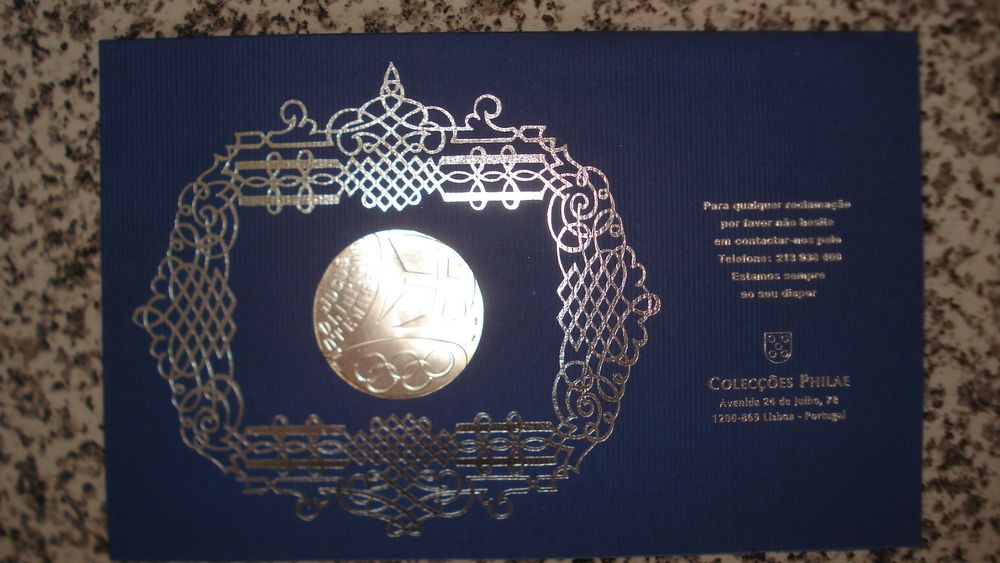 Moedas prata 25 abril 1974 e 10 euro