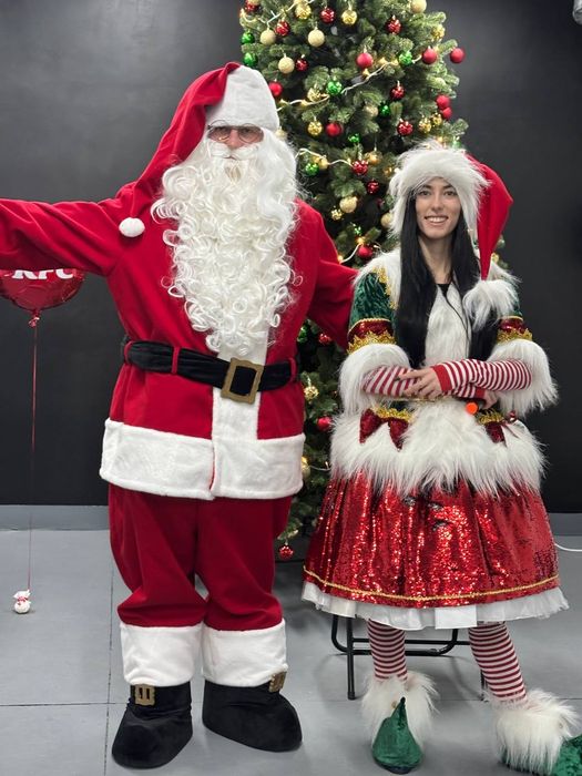 Санта Клаус і Ельфійка аніматори св. Миколай