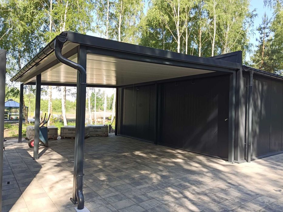 Garaż ocieplany z płyty pir wiata budynek gospodarczy magazyn hala