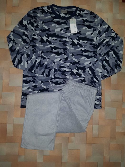 Теплый флисовый комплект, кофта флиска камуфляж/штаны Primark р-р L