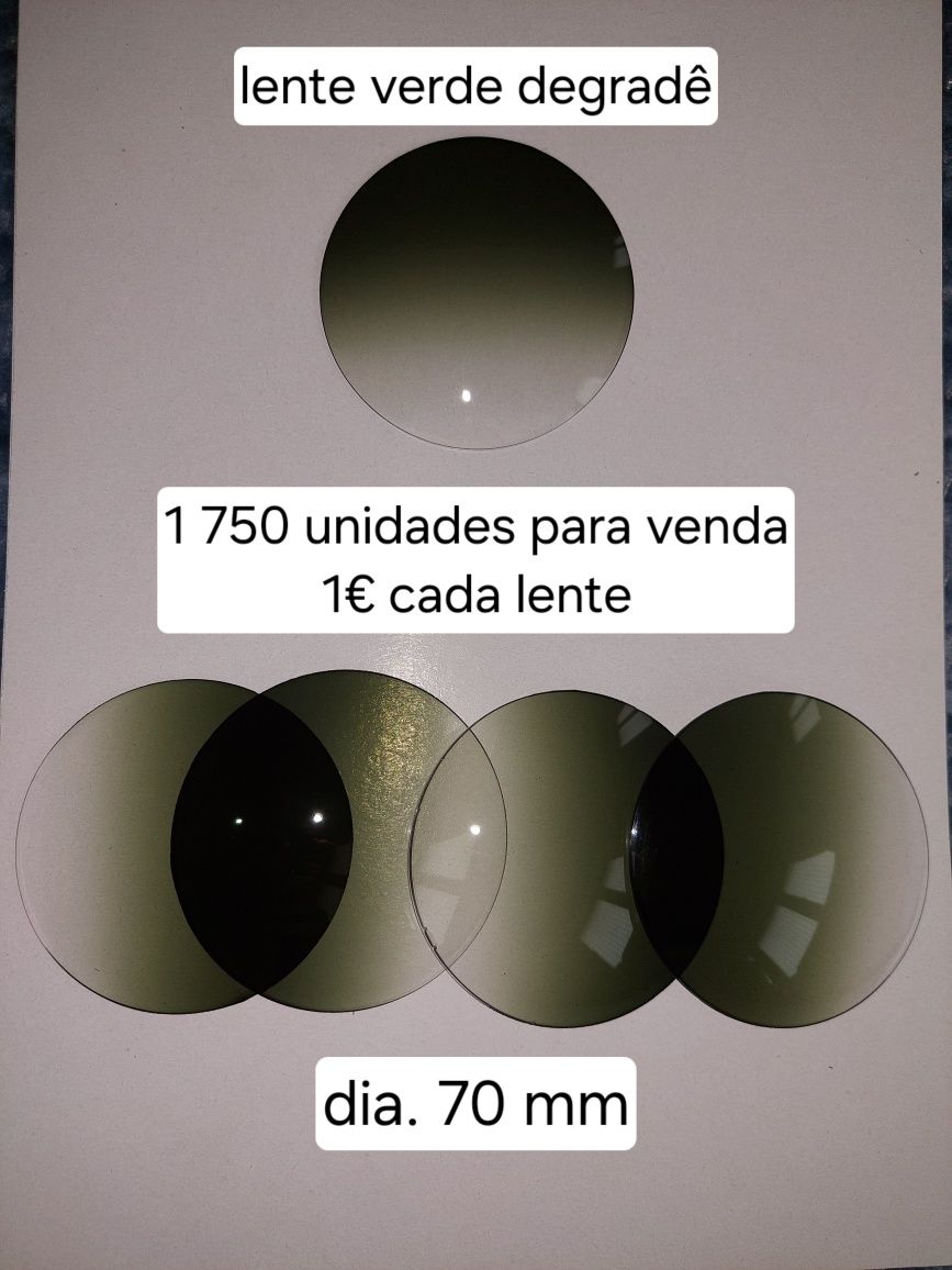 lentes orgânicas solares e lentes minerais (brancas e fotocromaticas)