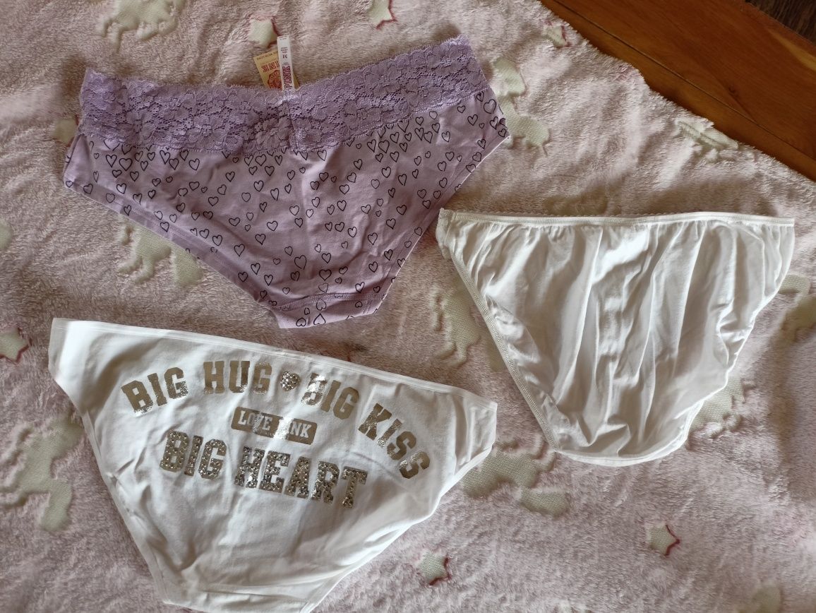 NOWE VICTORIA SECRET majtki 2 szt, F&F 1 szt