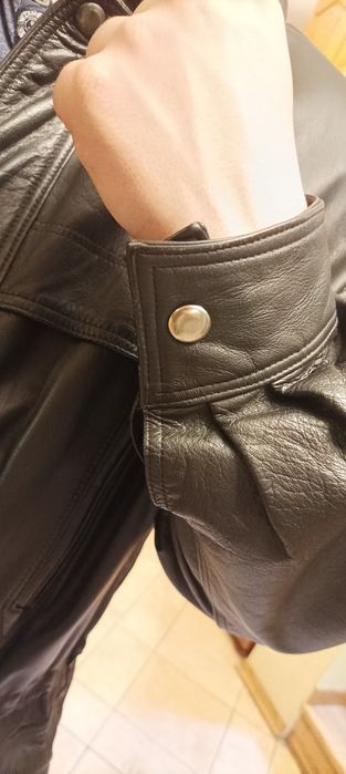 Parka kurtka jesienna wiosenna skórzana skóra naturalna XL XXL męska