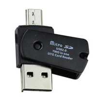 Adaptador Mini Micro USB 2.0 OTG + Leitor de Cartão Micro SD TF