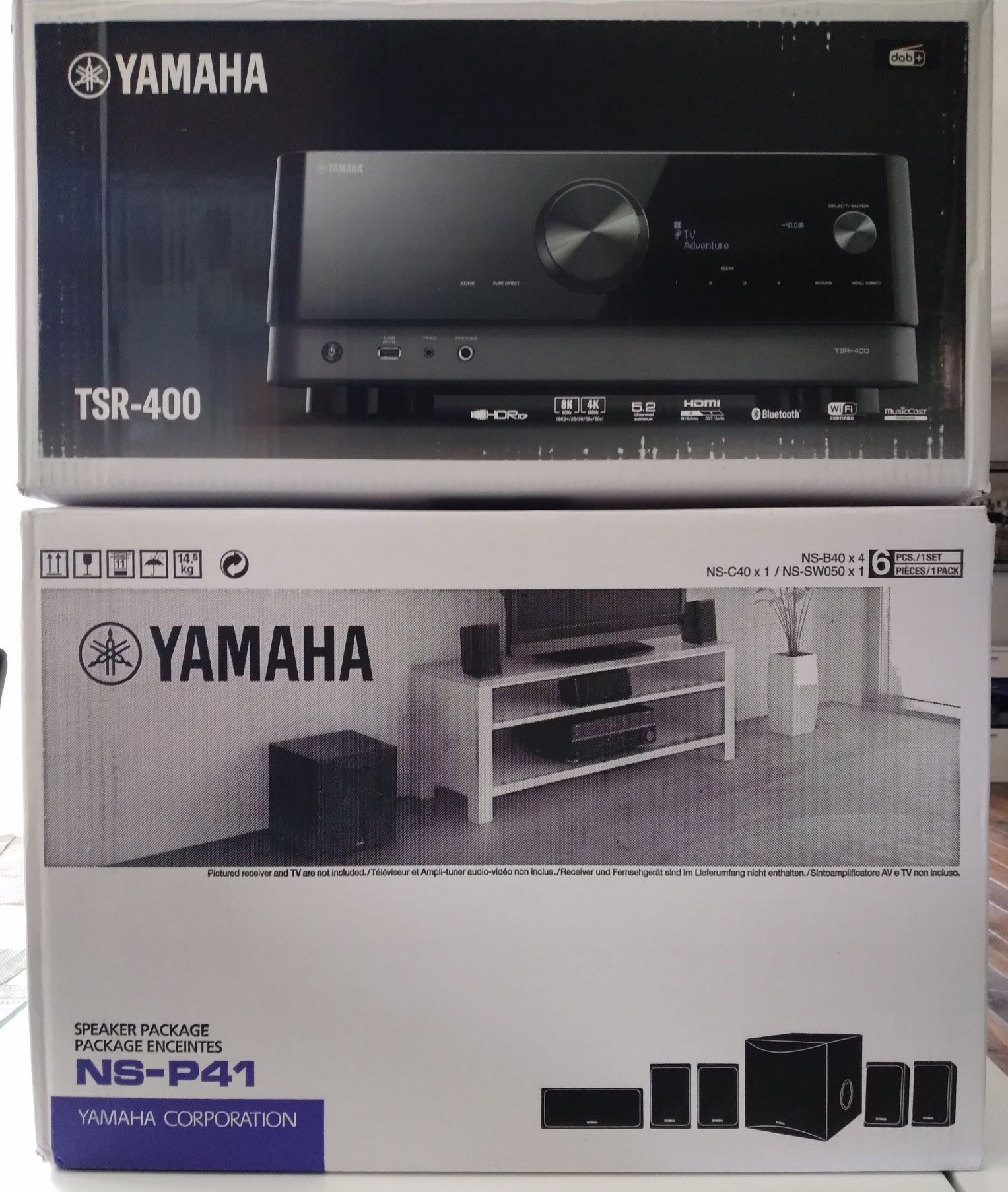 Kino domowe Yamaha YHT-4960 TSR-400 + NS-P41 GW 24 MSC Nowe !
