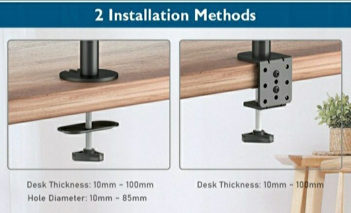 Uchwyt stojak na 2 monitory 13-27"Bontec
