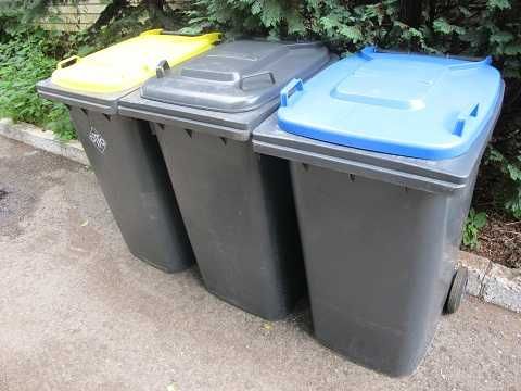 Używany pojemnik na odpady 240l niemieckie kosze na śmieci grafit