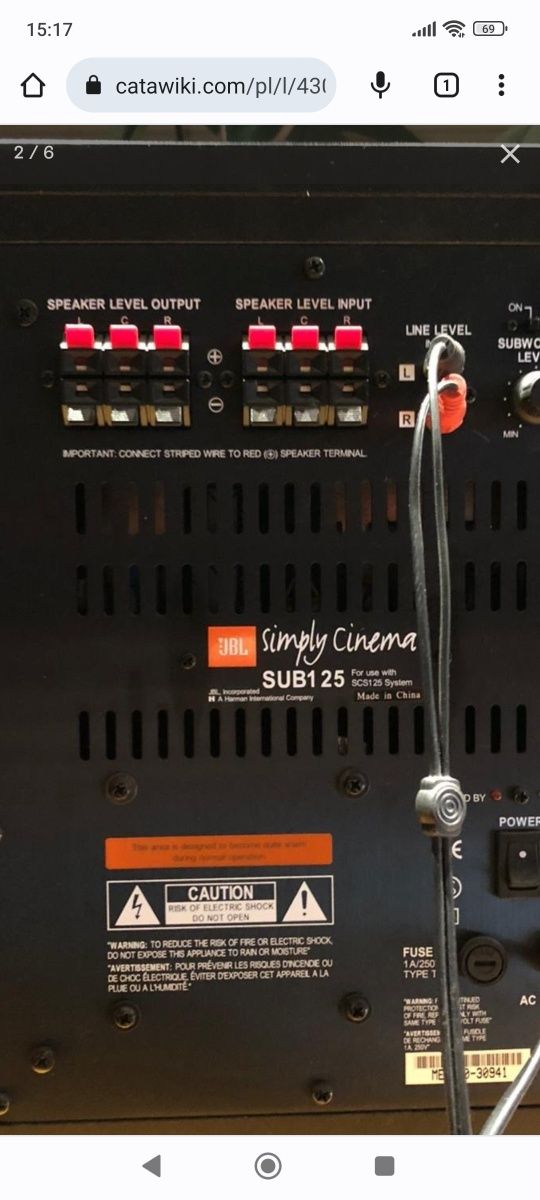 Subwoofer JBL aktywny 2szt