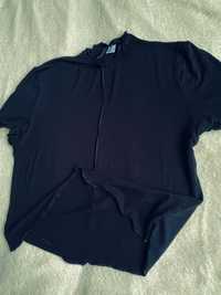 Czarna dopasowana bluzka z wiskozy H&M - rozm. 40