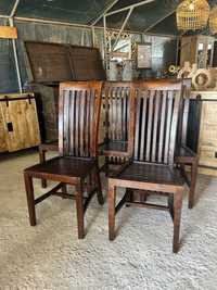 Krzesła drewniane tekowe kolonialne TEAK proste