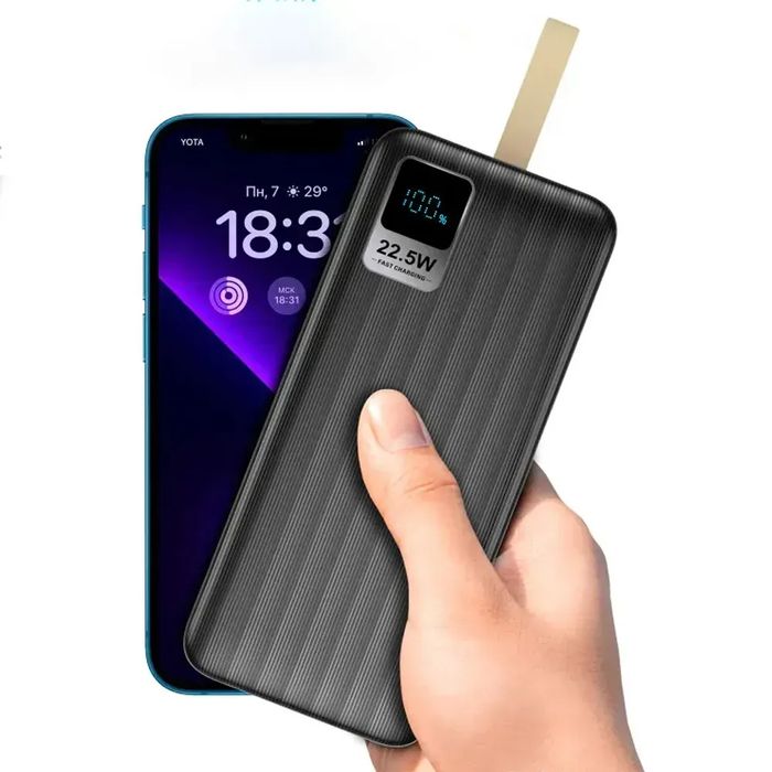 Повербанк KLGO KP-94 з дисплеєм 50000MAh, 22,5 W, 2хUSB