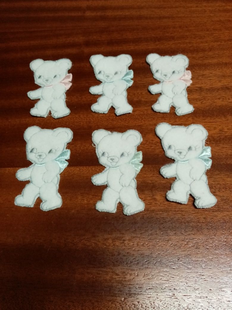 Estampas ursinhos bordados para aplicação