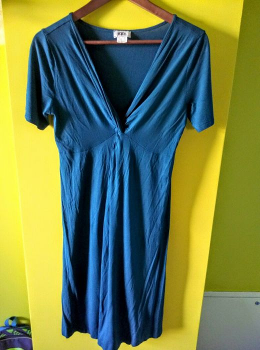 Sukienka ciążowa b.p.c MAMA rozm. 36/38 kolor petrol