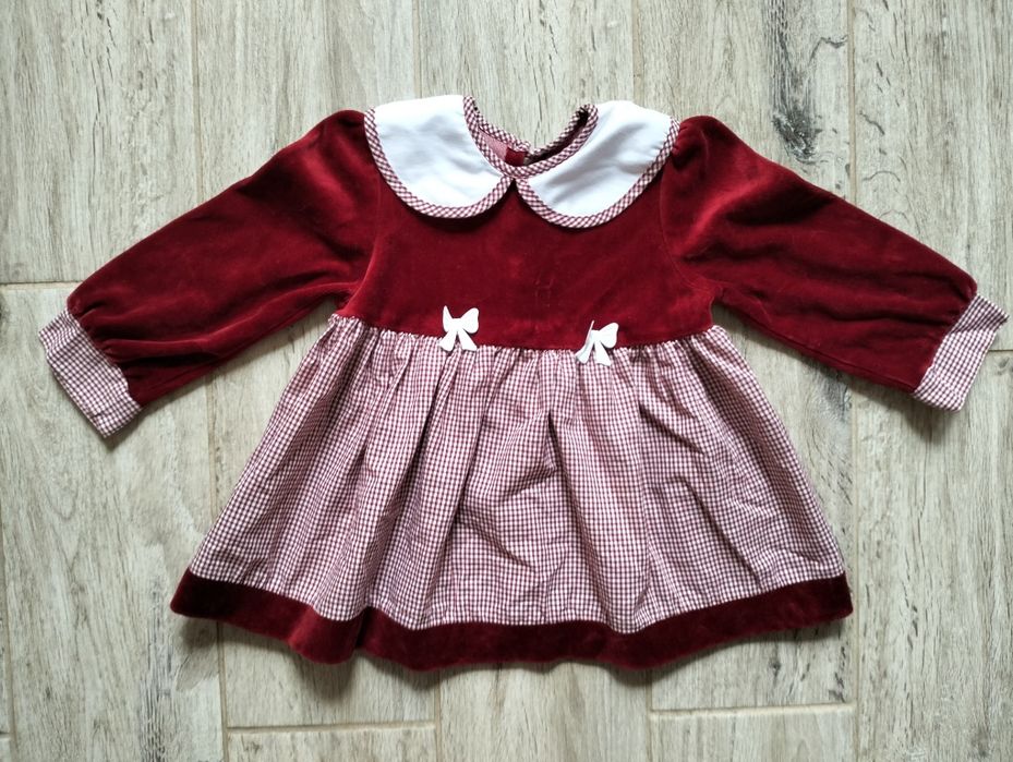 Sukienka bordowa elegancka święta rozm. 86