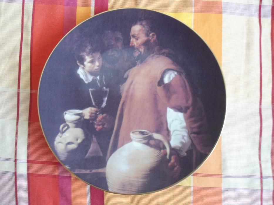 Prato em Porcelana com reprodução de pintura de Velásquez