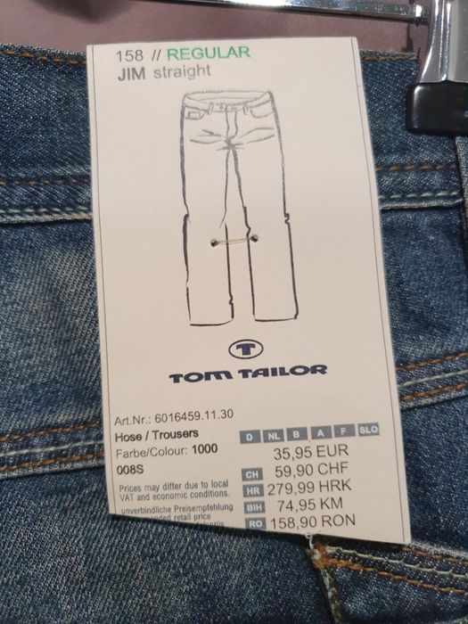 Новые стильные темные джинсы, Tom Tailor
