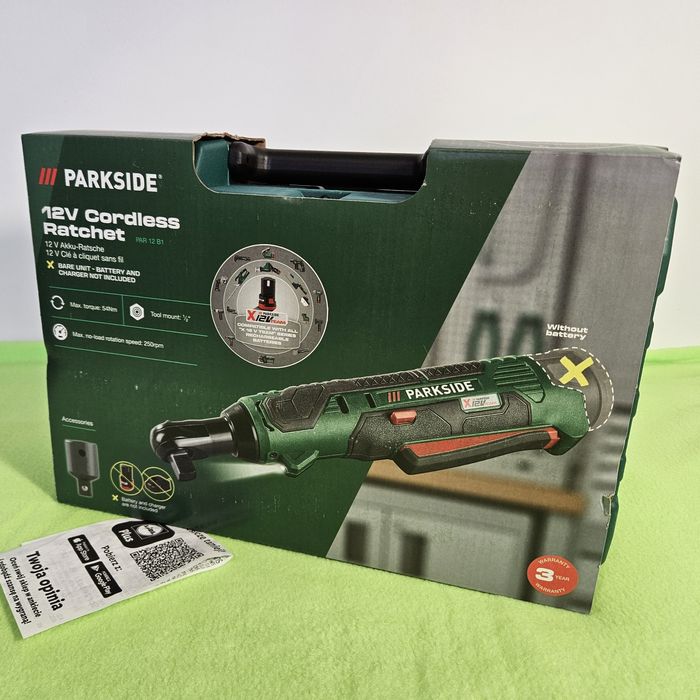 Grzechotka akumulatorowa gwarancja Parkside 12V PAR B1 54Nm najnowsza