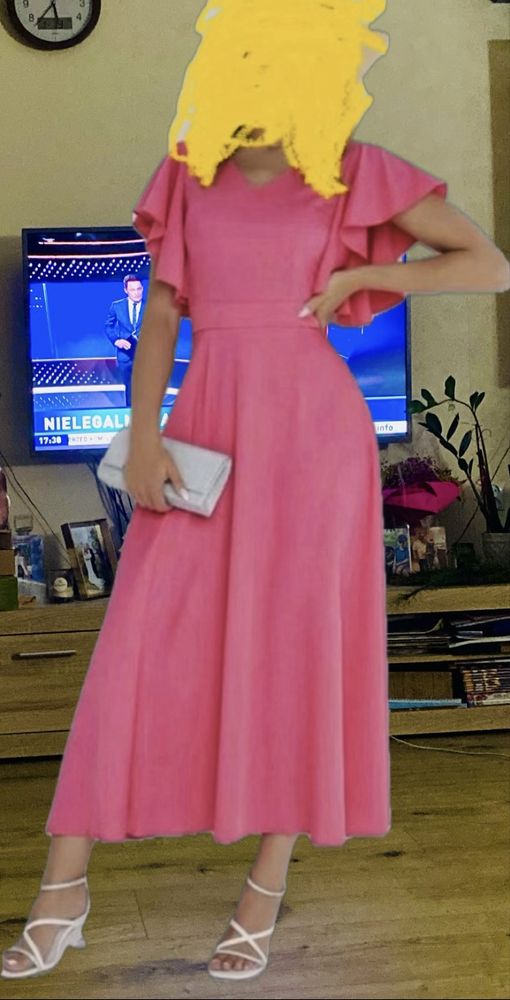 Elegancka sukienka długość 7/8