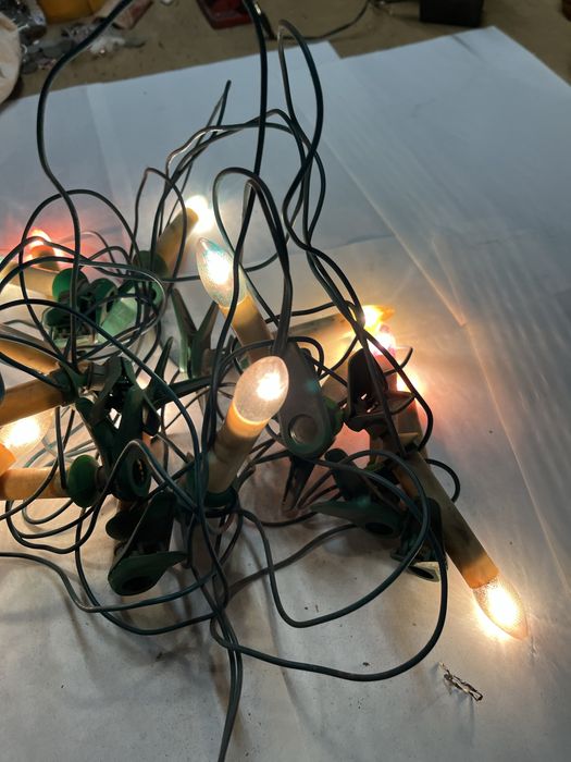 Stare lampki choinkowe świeczki PRL
