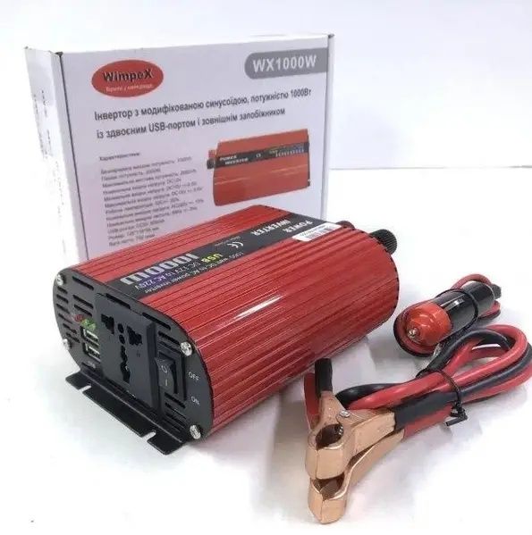 Перетворювач напруги Power Inverter Wimpex 1000W / Автомобільний інвер