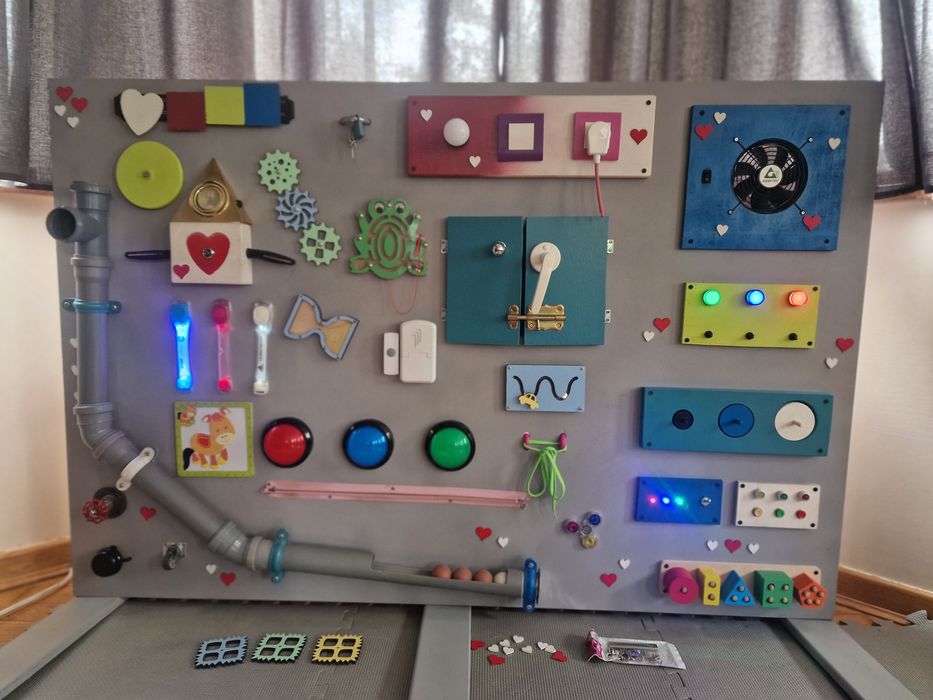 Tablica manipulacyjna full opcja, światełka, dzwonki, spinner, tryby,