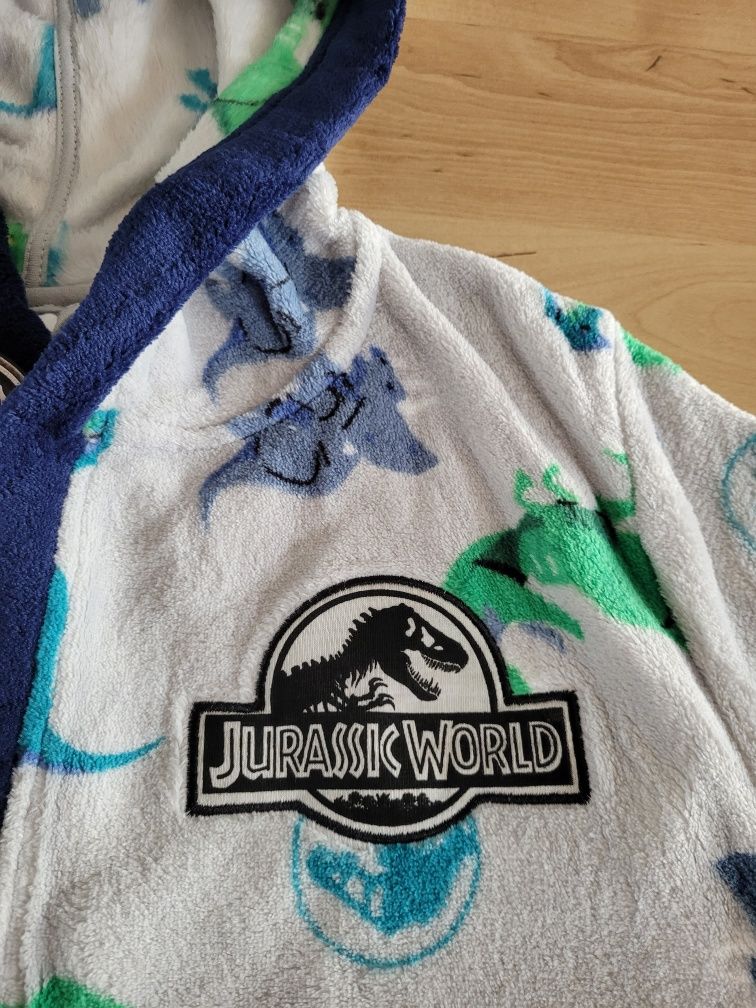 Nowy szlafrok 122/128 Jurassic World cool club Smyk dinozaury