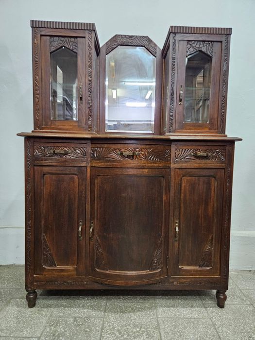 Francuski kredens z przeszkloną witrynką /