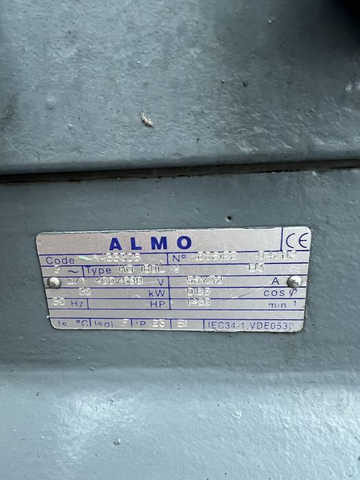 Silnik elektryczny ALMO 30kW + pompa wysokocisnieniowa VELJAN VT6C