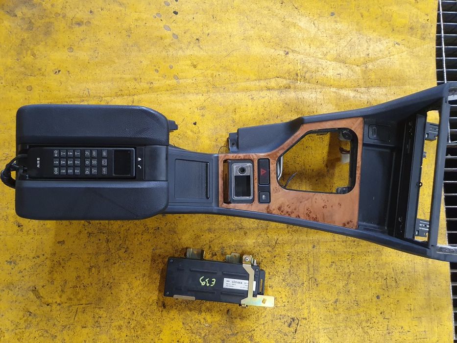 BMW E39 Tunel Środkowy pod Telefon Podłokietnik Dekor Drewno Roletka