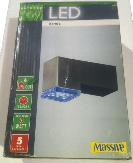 Aplique Exterior LED INOX (NOVO em caixa original)