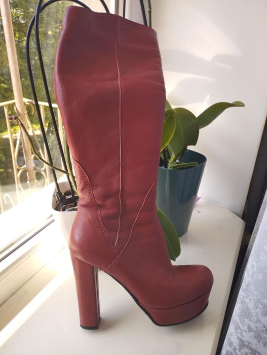 Чоботи жіночі демісезонні шкіряні