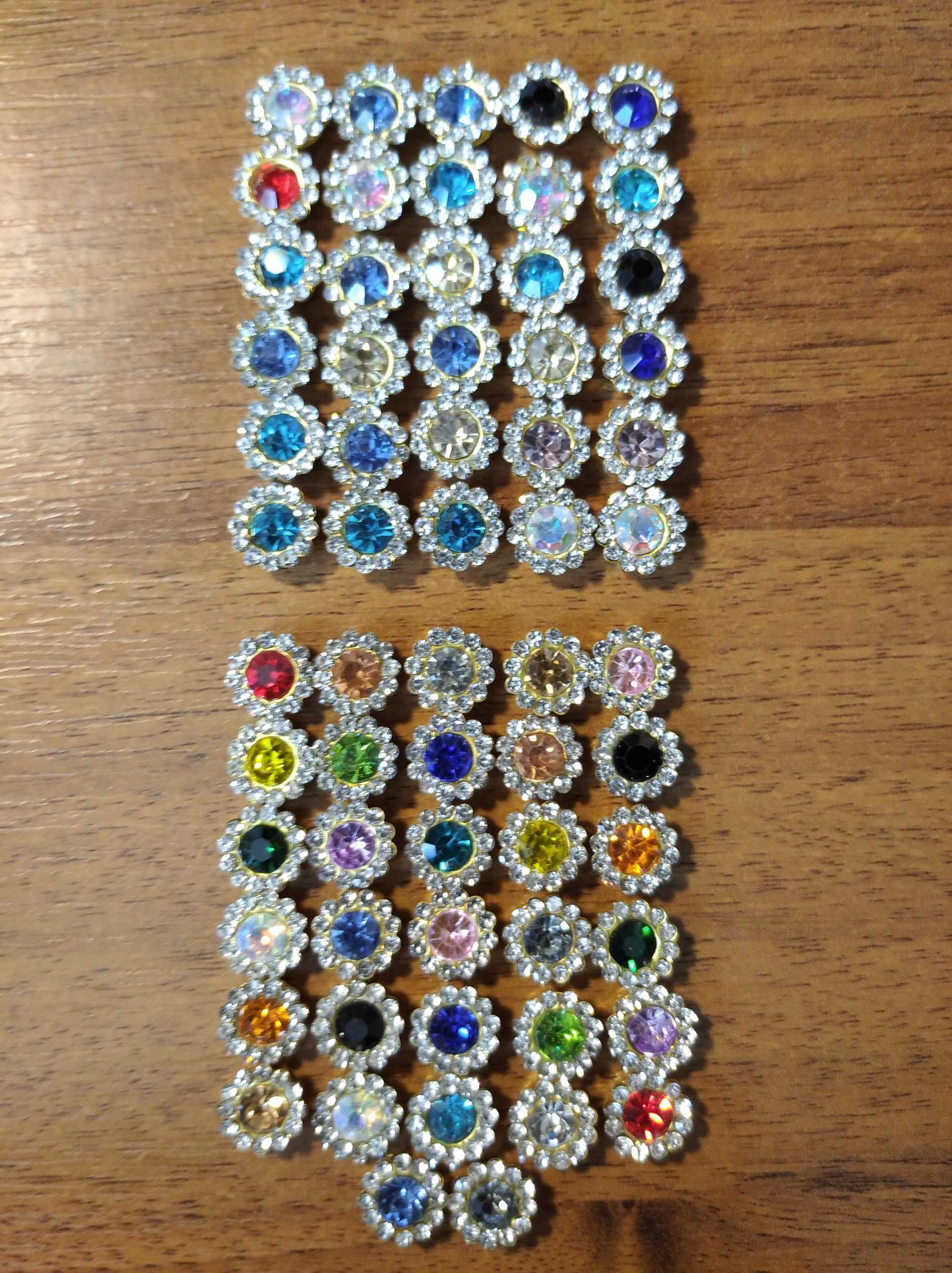 Цветные бриллианты, сверкающие кристаллы с бриллиантами 9,8 мм