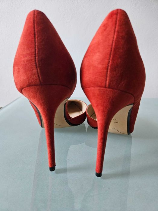 Szpilki cegła/czerwień 40