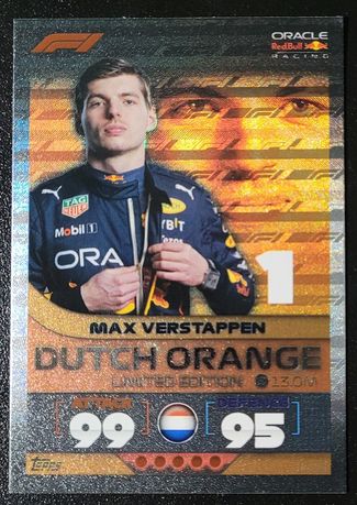 Karta limitowana Verstappen Ultra Rare LE-3UR Turbo Attax F1 2022