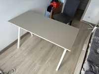 TROTTEN Desk, beige/white, 120x70 cm