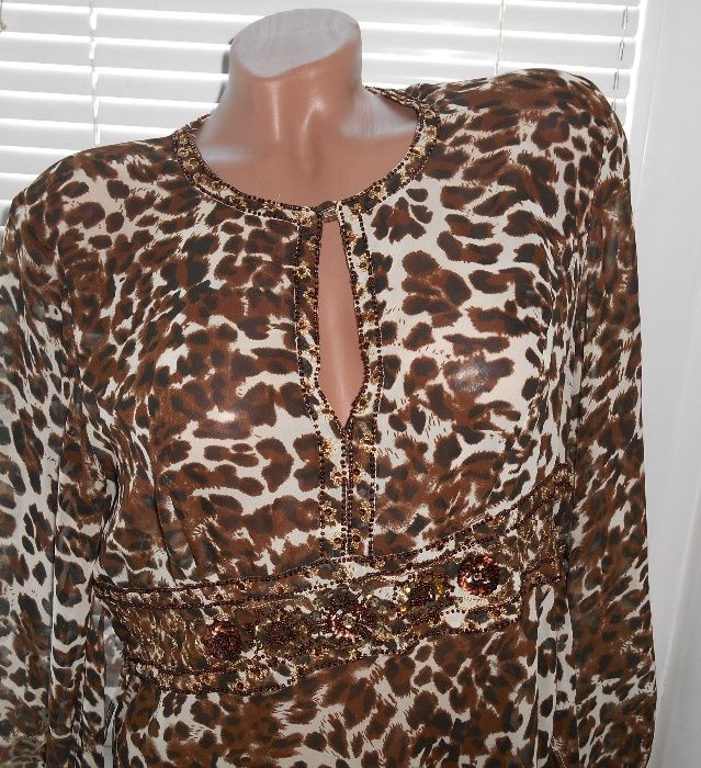блузка леопард48 размер