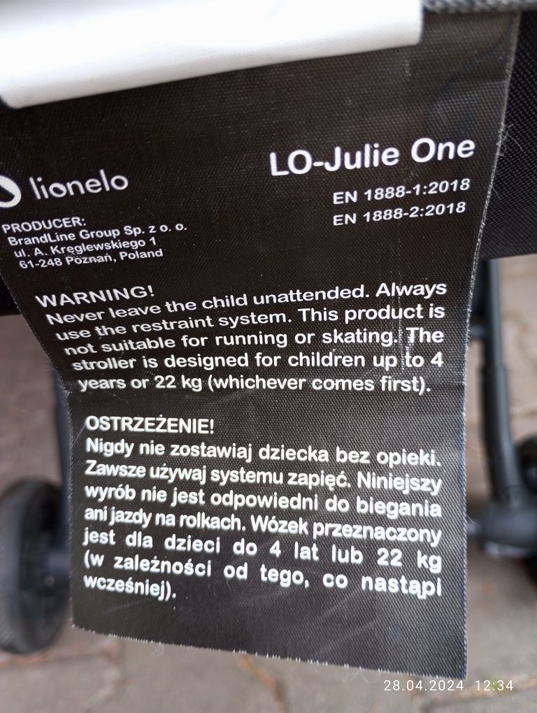 Wózek spacerowy lionelo Julie one spacerówka do samolotu